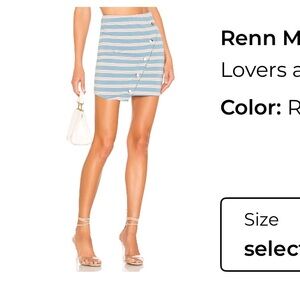 Lovers and Friends Striped Mini Skirt